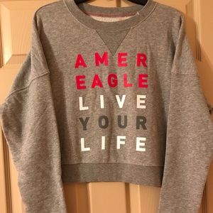 ~American Eagle LE~Crop Sweat Shirt Size Large~